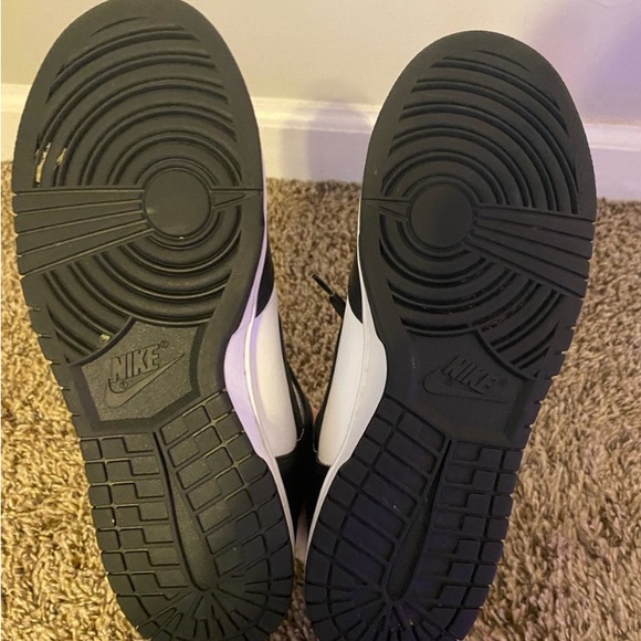 Nike Panda Dunks High Women size 10 Black White Sneakers - Picture 6 of 7